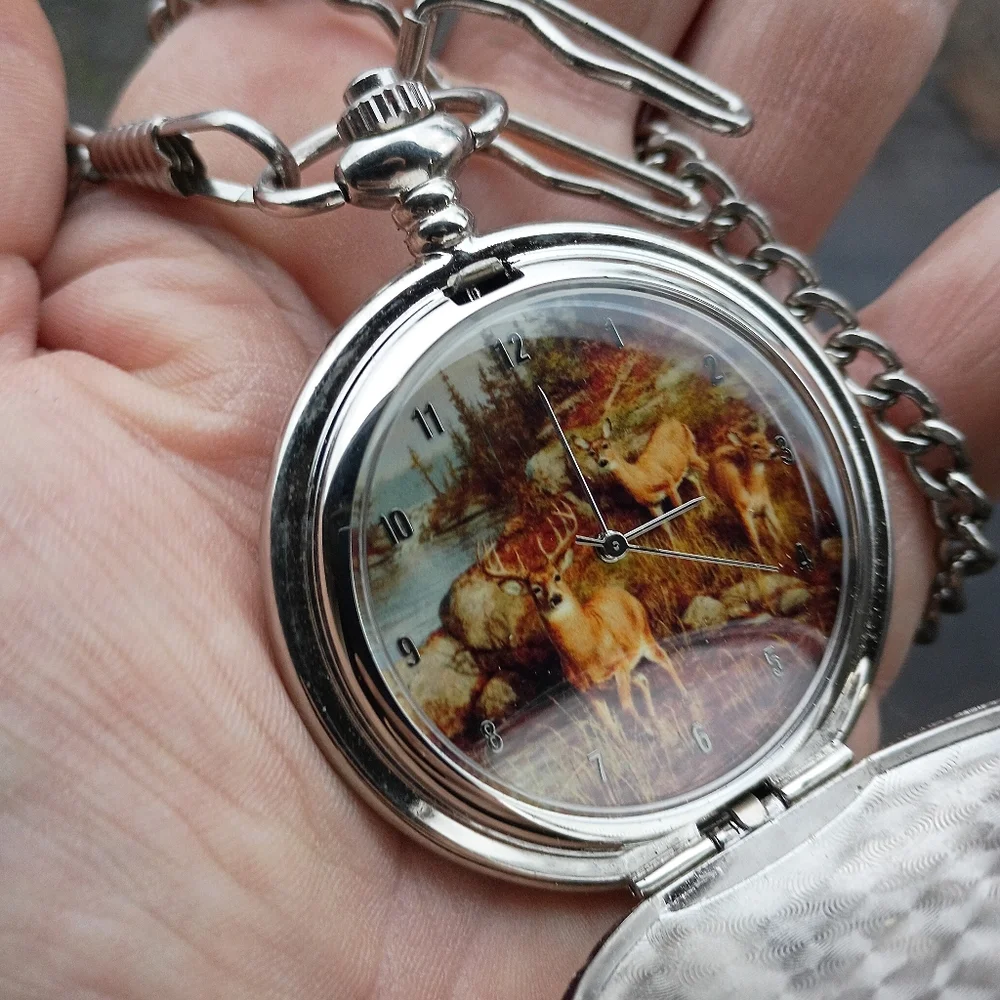 Hautman Brothers Collection Deer Pocket Watch S